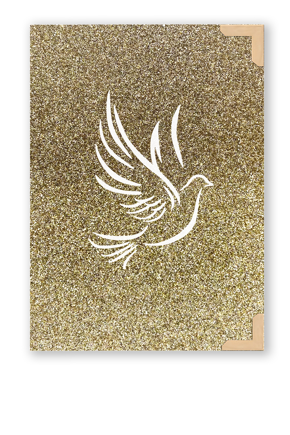 Bíblia Glitter Dourada Pombinha