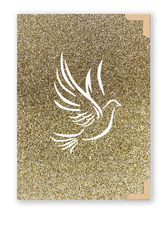 Bíblia Glitter Dourada Pombinha