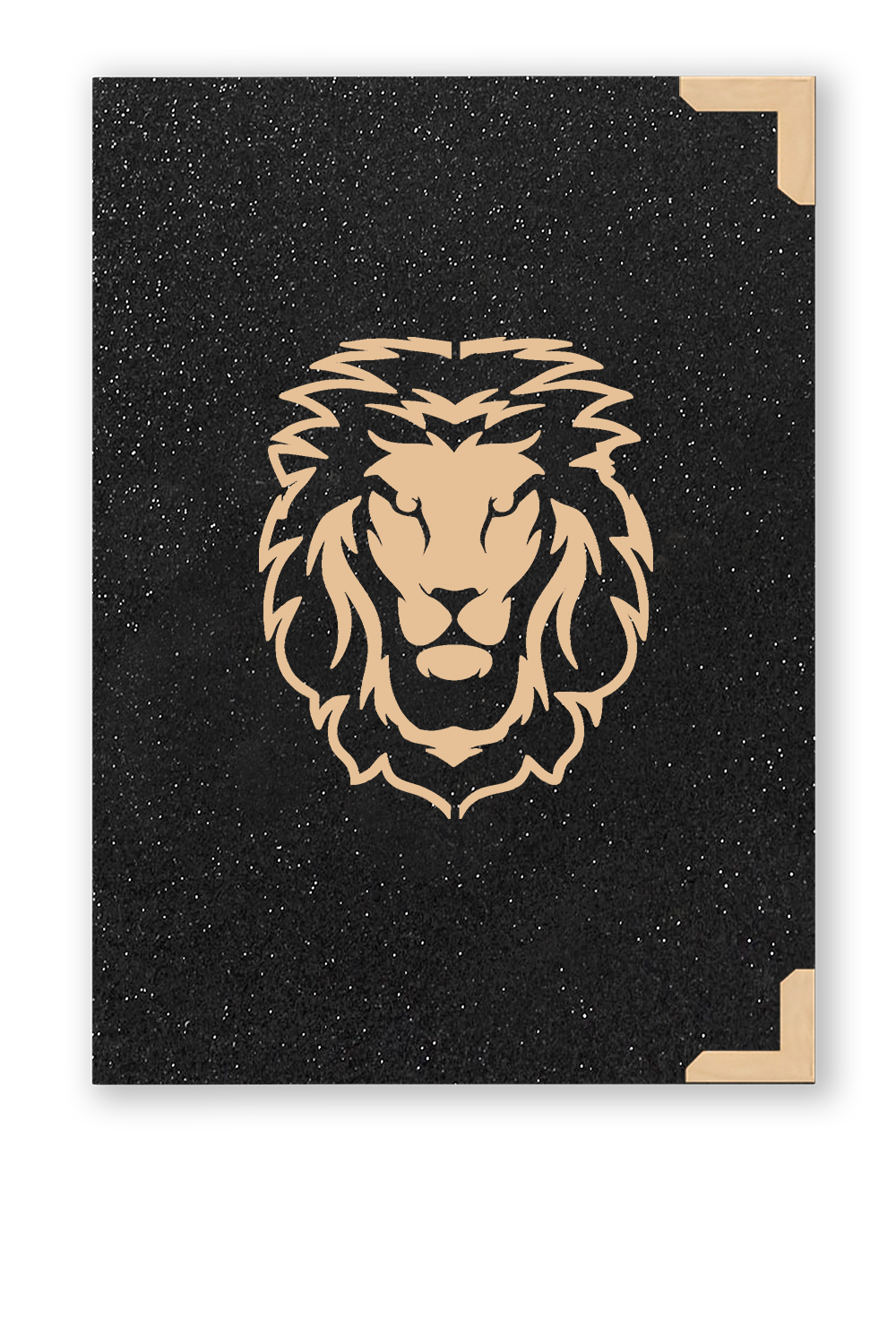 Bíblia Glitter Preto Leão