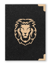 Bíblia Glitter Preto Leão