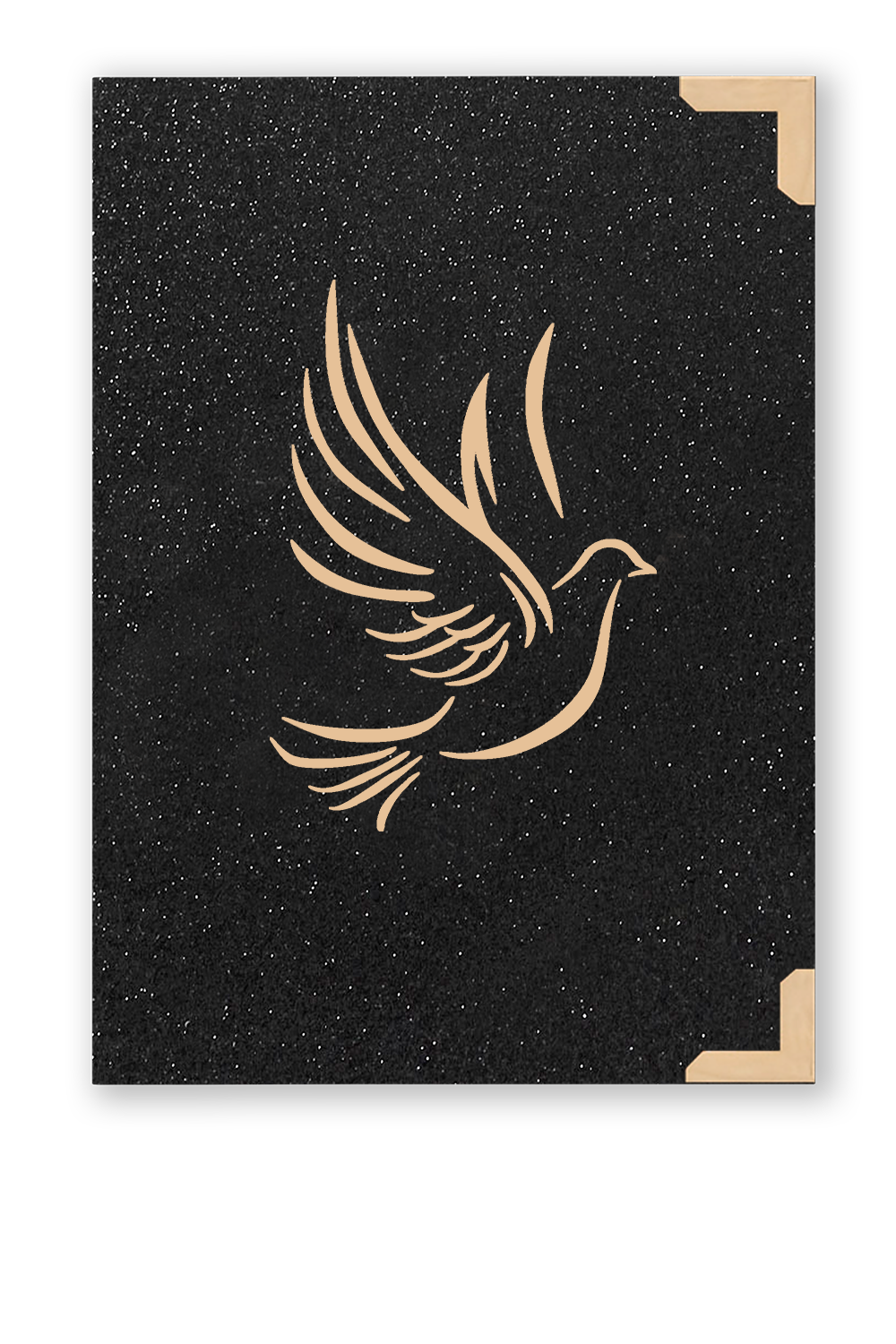 Bíblia Glitter Preto Pombinha