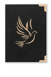 Bíblia Glitter Preto Pombinha