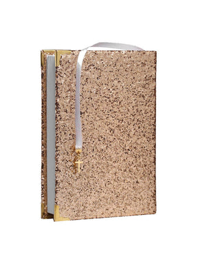 Bíblia Glitter Dourado com Nome Personalizado