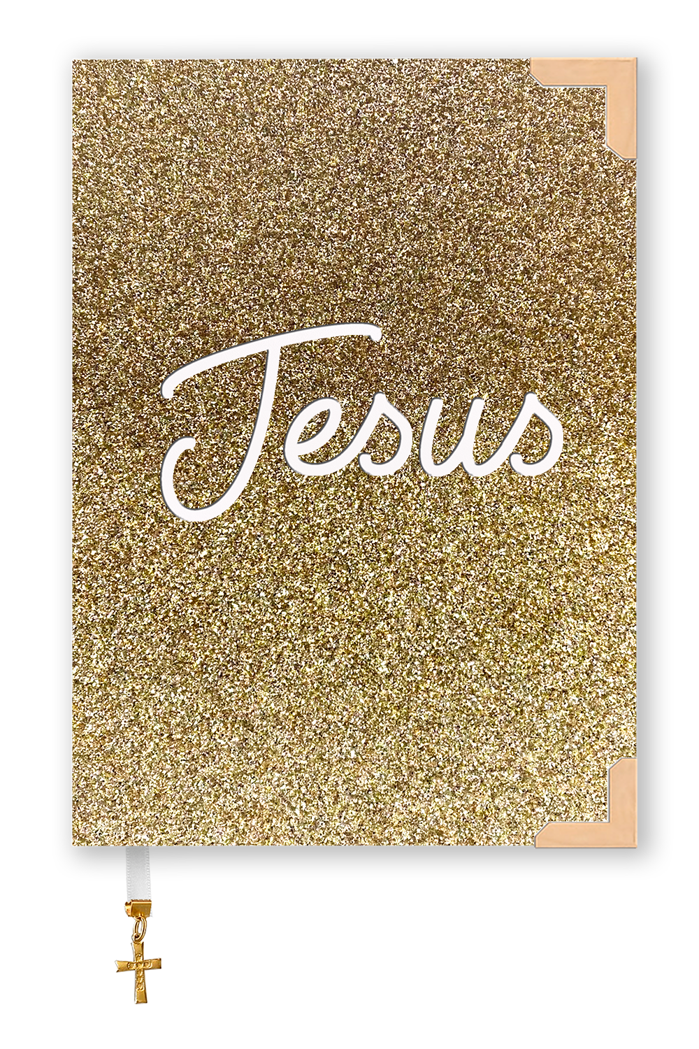 Bíblia Glitter Dourado com Nome Personalizado