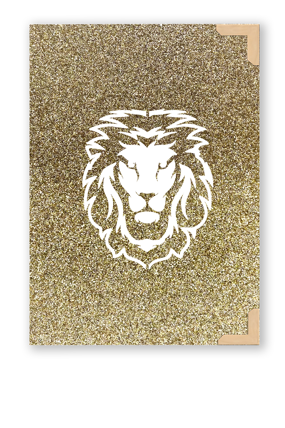 Bíblia Glitter Dourada Leão