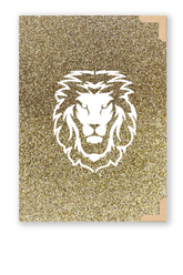 Bíblia Glitter Dourada Leão